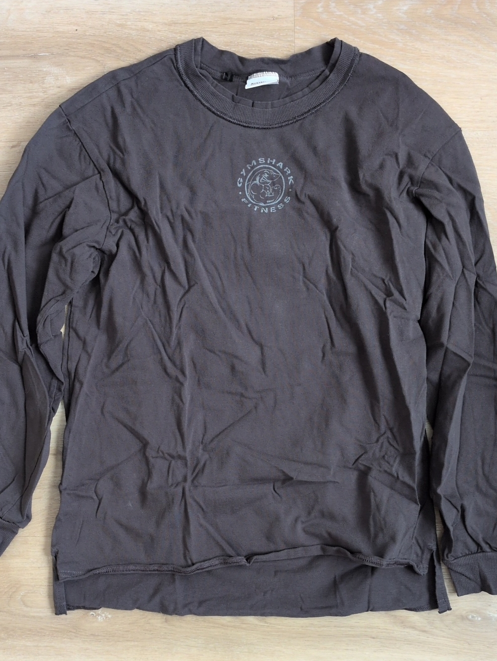 Gymshark Long Sleeve Crewneck T-Shirt - Dark Charcoal